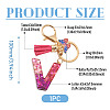Alloy Resin Butterfly Keychains KEYC-TADJ0002-02G-V-3