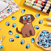 20 Pairs Polyester Cloth Self-adhesive Patches DIY-PH0038-19B-4
