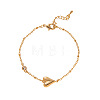 Brass Micro Pave Clear Cubic Zirconia Link Bracelets WGAB5A1-03-1