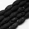 Electroplated Natural Druzy Geode & Dyed Agate Bead Strands G-N0169-002B-1