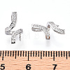 Rhodium Plated 925 Sterling Silver Micro Pave Clear Cubic Zirconia Cloud Symbol Charms for Half Drilled Beads STER-T007-25P-3