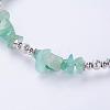 Trendy Natural Green Aventurine Beaded Anklets AJEW-AN00113-05-2