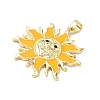 Brass Micro Pave Cubic Zirconia Pendants KK-P345-27G-2