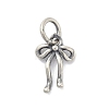 925 Sterling Silver Bowknot Charms with Jump Rings STER-M021-01AS-02-1