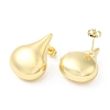 Brass Teardrop Stud Earrings EJEW-K248-14G-2