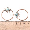 Alloy with Synthetic Turquoise Pendants FIND-B055-01J-3