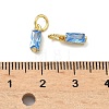 Brass Micro Pave Cubic Zirconia Charms ZIRC-F111-03G-08-3