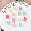 UV Plating Transparent Acrylic European Beads OACR-M027-02H-1
