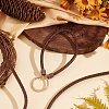 Round Braided Leather Cord OCOR-WH0082-109C-4