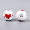 Printed Schima Wood Beads WOOD-T033-07M-2