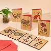 CRASPIRE Rectangle with Pattern Wooden Greeting Cards DIY-CP0006-75E-6