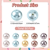 50Pcs 5 Colors Electroplated Shell Pearl Beads BSHE-YW0001-23-2