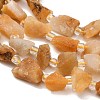 Natural Yellow Botswana Agate Beads Strands GG-CBA0B77-A21-02-3
