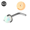 G23 Titanium & Imitation Opal L-Shaped Nose Rings WG62851-10-1