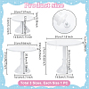 3Pcs 3 Sizes Round Iron Cupcake Riser Holder ODIS-WH0030-302-2