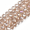 Electroplate Glass Beads Strands EGLA-A034-T1mm-B24-4
