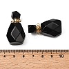Natural Obsidian Perfume Bottle Pendants G-B149-02G-04-3