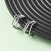 304 Stainless Steel Triple Pentagon Cuff Earrings LS-EJEW-K268-88P-2