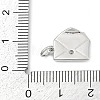 Brass Micro Pave Clear Cubic Zirconia Charms KK-G522-31P-3