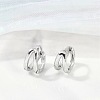 304 Stainless Steel Huggie Hoop Earrings for Women EJEW-C096-42P-01-1