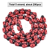 5 Strands Handmade Polymer Clay Beads CLAY-SC0001-45B-2