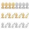 Unicraftale 24Pcs 2 Color 304 Stainless Steel Clip-on Earring Findings STAS-UN0044-08-1