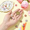 18Pcs 18 Colors Printed Resin Beads RESI-CJ0004-64-4