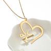 304 Stainless Steel Hollow Pendant Cable Chain Necklaces for Women WGAEFC1-06-1