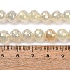 Electroplated Natural Agate Beads Strands G-B191-A07-8mm-02-5