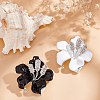 2Pcs 2 Colors Crystal Rhinestone Flower Brooch Pin JEWB-FI0001-02-7