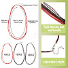 6Pcs 3 Colors 1MM Polyester&Cotton Waxed Cord 5-Strand Necklace Making MAK-TA0001-36B-3