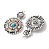 Bohemia Tibetan Style Alloy & Enamel & Acrylic & Rhinestone Pendants FIND-T074-01AS-2