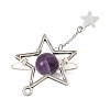 Natural Amethyst Pendants PALLOY-TA00444-03-2