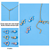   30 Sets 3 Colors Brass Spring Ring Clasps and Silicone Beads KK-PH0004-79-3