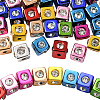 30Pcs UV Plating Acrylic Beads OACR-SC0002-45-1