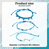 4 Sets 4 Colors 304 Stainless Steel & Alloy Wave & Flat Round Charm Bracelets Set BJEW-AN0001-34-2