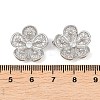 Brass Micro Pave Clear Cubic Zirconia Pendants KK-Z148-01P-3