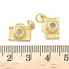 Brass Pave Cubic Zirconia Pendants X-KK-Z120-58A-G-3