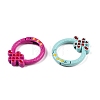 Spray Painted Alloy Spring Ring Clasps PALLOY-T090-02-2