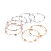 Fashion Tri-color 304 Stainless Steel Bangle Sets X-BJEW-L664-023A-M-3