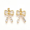 Brass Micro Pave Cubic Zirconia Pendants KK-N257-26A-G-1