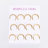 304 Stainless Steel Stud Earrings EJEW-I235-05G-2