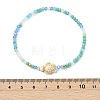 Abacus Glass & Dyed Synthetic Turquoise Beads Stretch Bracelets for Women BJEW-JB13812-01-5