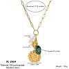 304 Stainless Steel & Resin & Plastic Pearl Pendant Necklaces WG9698C-01-2