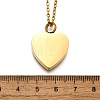 304 Stainless Steel Heart Cinerary Casket Pendant Necklaces NJEW-V002-02G-5