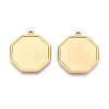 304 Stainless Steel Pendant Cabochon Settings STAS-N108-71G-1