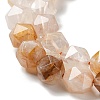 Natural Yellow Hematoid Quartz/Golden Healer Quartz Beads Strands G-G030-A01-02-4