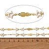 Brass Pineapple with Star Link Chains KK-D422-03G-3