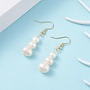 Natural Pearl Beads Dangle Earrings for Women EJEW-JE04755-2