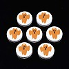 Halloween Printed Natural Wood Beads WOOD-T021-94-1